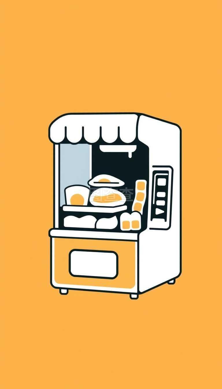 食品销售机器图标 现代零售的视觉密码
